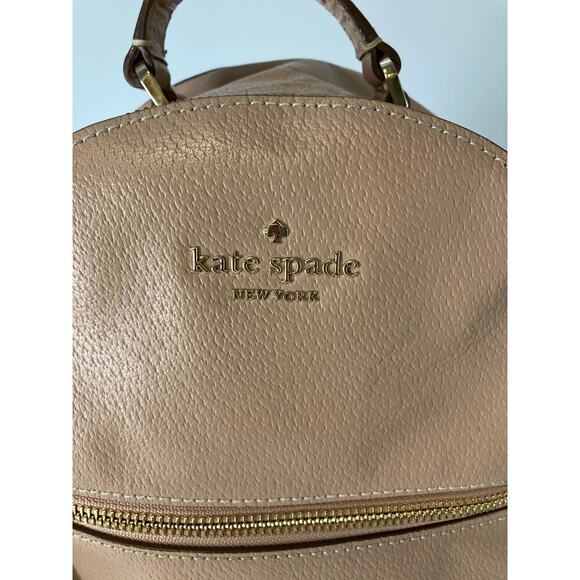 KATE SPADE LARGE NUDE LEATHER BACKPACK - Picture 5 of 16